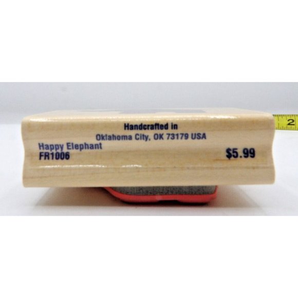 Stamp "Happy Elephant" #D1006 Stampendous ©2000 2¾" x 1 ½" - Picture 5 of 5